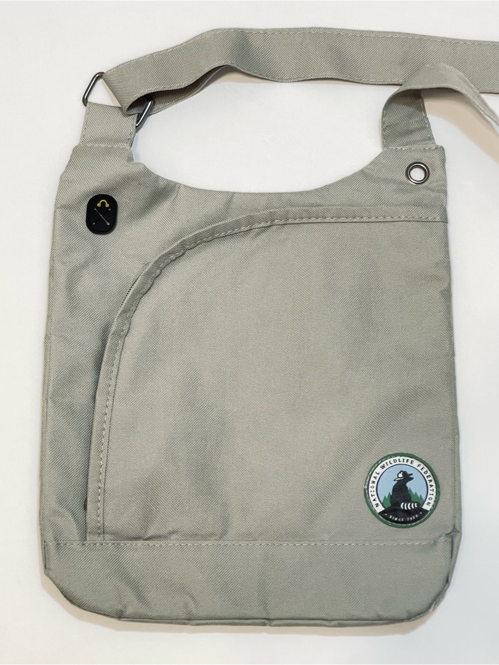 National Wildlife Federation Gray Canvas Crossbody Shoulder Bag